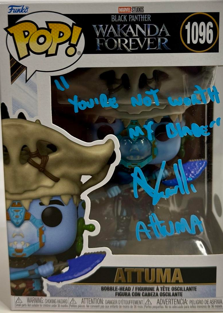 Alex Livinalli Signed Funko Pop #1096 "Attuma" (Black Panther) w/Quote - JSA COA #02